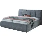 Die Möbelfundgrube PB130 Vail gestoffeerd bed 180x200 cm zilver
