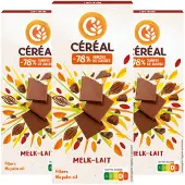 CEREAL 3x Chocoladetablet Melk 80 gr