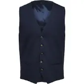Selected Klassiek Wolmix Gilet Heren Blauw 90