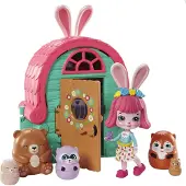 Enchantimals Poupée Maison et animaux Surprises Lapin