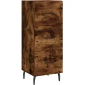 vidaXL Dressoir 34,5x34x90 cm bewerkt hout gerookt eiken