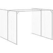 vidaXL Hondenhok met ren 214x1069x181 cm staal antraciet