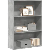 vidaXL Boekenkast 80x30x114 cm bewerkt hout betongrijs