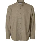 Selected Overhemd 'SLHREGNOAH' donkerbeige
