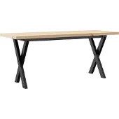 vidaXL Salontafel X-frame 110x40x45,5 cm grenenhout en staal