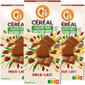 CEREAL 3x Melkchocolade Tablet Glutenvrij en Lactosevrij 100 gr