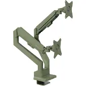 AROZZI Alzare Neo Dubbele Monitor Arm - Gasfeder - Kabelbeheer - 17" tot 34" - Bosgroen
