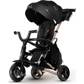Q-Play Driewieler Nova+ Rubber, goudkleurig