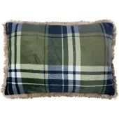 Mars & More Kussen faux fur ruit groen 40x60 cm