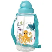 Puckator Zeedieren Duurzame BPA-vrij 450ml Kinder Waterfles Rietje