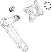 Sram X0 T-Type Eagle beschermers (zonder kettingblad) || Maat: 30
