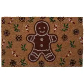 Clayre & Eef Deurmat 75x45x1 cm Bruin Kokos Kerst