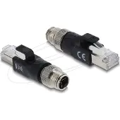 DeLOCK M12 8-pins X-gecodeerd (m) - RJ45 (m) industriële netwerkadapter | CAT6 | PVC