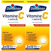 Davitamon 2x Vitamine C + Extra D3 30 bruistabletten