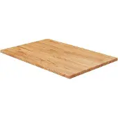 vidaXL Wastafelblad 60x40x1,5cm behandeld massief hout lichtbruin