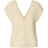 Selected Gebreide bodywarmer 'SLFGabella' sand