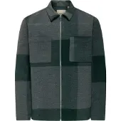 Only & Sons Wake Checked Zip Overshirt