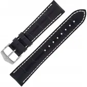 Hirsch Horlogeband Leeg Blauw 18mm - 10302880-2-18