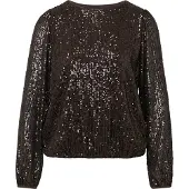 Comma Blouse donkerbruin