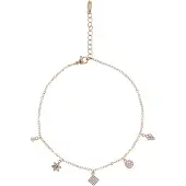Faina Voetsieraden rose-goud / transparant