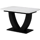 Vicco Eettafel Fenaro, Wit/Zwart, 120-160 x 80 cm Uitschuifbaar