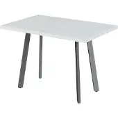 Vicco Eettafel Tisko, Wit/Grijs, 120-160 x 80 cm met uitschuifbaar tafelblad