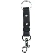 Dolce&Gabbana Heren Zwarte Leren Sleutelhanger