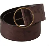 Dolce&Gabbana Leren Riem Bruin Model