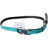 Costume National Riem Teal Leer