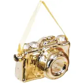 House Vitamin Xmas hanger camera glass gold 8x5x4cm