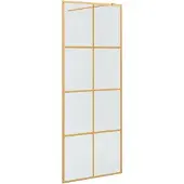 vidaXL Inloopdouchewand Goud 80 x 195 cm gehard glas