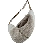 BABOO Luxe Draagzak Hond - Curl Ecru - Puppy Draagzak - Honden Draagzak - Ergonomische Hondentas - Handgemaakt - Draagtas Hond - Honden Draagtas - Honden Draagzak - Maat L = tot 10 kg
