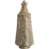 Light & Living kleiner windlicht SANYA bruin goud – Ø21x45 cm