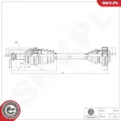 ESEN SKV 40SKV019 Aandrijfas