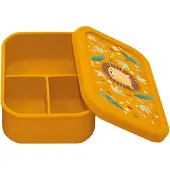 SASSI JUNIOR Lunchbox - - Chompy de leeuw - Silicoon - Geel - Duurzaam en praktisch