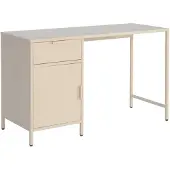 Sweeek Kinderbureau metaal 1 deur en 1 lade Beige