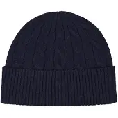 Gant Dames Marineblauwe gebreide muts met kabelpatroon (OSFA), Casual, Wol, Klassiek 4910058