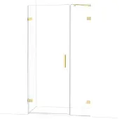 Maxaro Diamond Douchedeur | 115 cm Lichtgoud Helder glas Draaideur