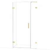 Maxaro Diamond Douchedeur | 105 cm Lichtgoud Helder glas Draaideur