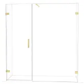 Maxaro Diamond Douchedeur | 185 cm Lichtgoud Helder glas Draaideur