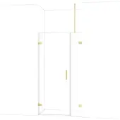Maxaro Diamond Douchedeur | 105 cm Lichtgoud Helder glas Draaideur