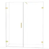 Maxaro Diamond Douchedeur | 165 cm Lichtgoud Helder glas Draaideur