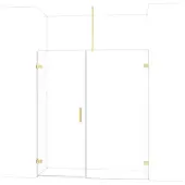 Maxaro Diamond Douchedeur | 175 cm Lichtgoud Helder glas Draaideur
