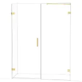Maxaro Diamond Douchedeur | 155 cm Lichtgoud Helder glas Draaideur