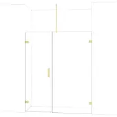 Maxaro Diamond Douchedeur | 165 cm Lichtgoud Helder glas Draaideur