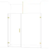 Maxaro Diamond Douchedeur | 195 cm Lichtgoud Helder glas Draaideur