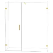 Maxaro Diamond Douchedeur | 175 cm Lichtgoud Helder glas Draaideur
