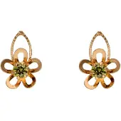 NAEMI Oorbellen goud / groen