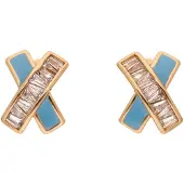Gaya Oorbellen turquoise / rose-goud