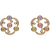 NAEMI Oorbellen geel / goud / lila / rosa